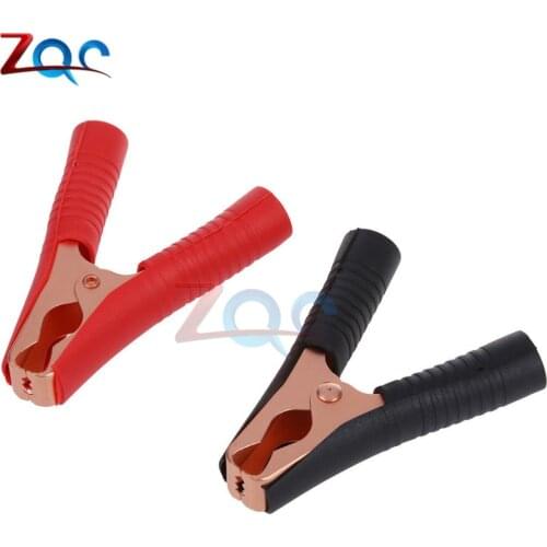 2pcs Car Alligator Clips Battery Clamps Crocodile Clip 100A Red+Black 90mm