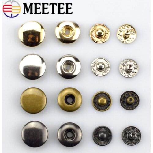 20/50pcs Round Metal Snap Button 15mm Press Studs Fasteners Clothes Sewing Buttons Bag Buckle DIYY Leather Craft D7-2