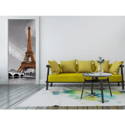3D Eiffel Tower Art Door Mural Wallpaper mural Wall Print Decal Wall Deco Wall Mural Photo self adhesive door wrap