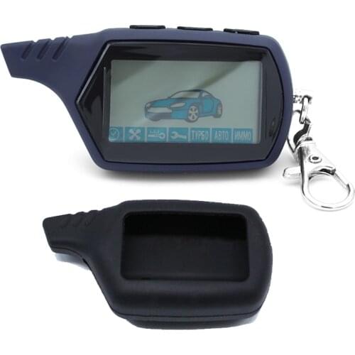 A91 Car Anti-theft System For Starline A91 2 Way Alarm Remote Control Key Fob Russian Vehicle Security Engine Starter Keychain