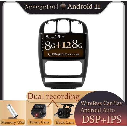 For dodge caravan Chrysler Pacifica 2010 11 07 car monitor Radio Multimedia Video Player Navigation Android 11 stereo