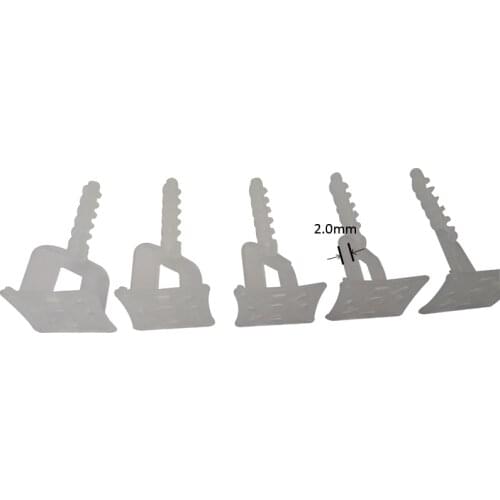 Floor Tile Leveling System 50pcs 2.0mm Clamps Leveler