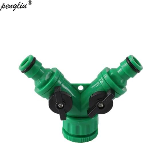 Quick connectors in New Garden Hose Pipe Tube Splitter 2 Way Connector Y Adaptor Tap Quick Turn Off Tool IT135