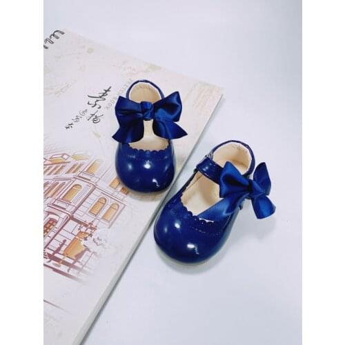 Spring Autumn Baby Girls Shoes Cute Bow Pu Leather Princess Shoes Solid Color Kids Gilr Dancing Shoes First Walkers infant shoes