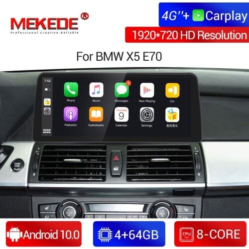 For BMW X5 X6 E70 E71 E72 2007 2008 2009 2010 - 2014 Stereo Radio Audio Android 10.0 Car Multimedia Player DVD GPS Nav Head unit