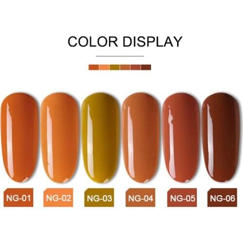 15ml Pumpkin Color Gel Polish Orange Gel Varnish Bottle Colors UV LED Nail Art Design Tools Easy Apply Lacquer Free Shipping Art