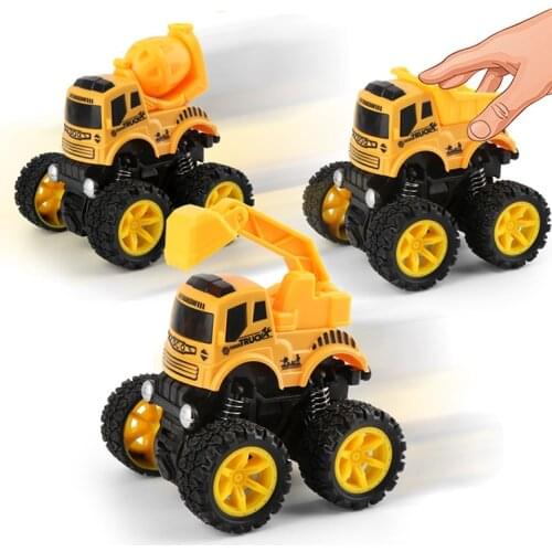 Toys Car-4 Styles Mini Inertial Engineering Vehicle Excavator Blender For Children Fun Boy Engineering Truck Model Cars Toy