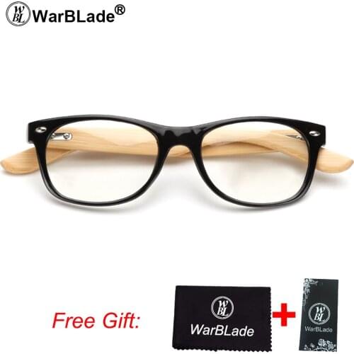 WarBLade Bamboo Frame Classic Sunglasses Men Clear Lenses Wood Glasses For Women Unisex Gafas De Sol Eyewear 2018 Fashion