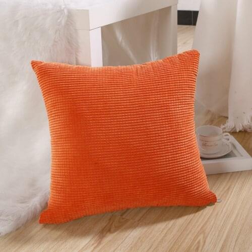 Corn Kernels PillowCase Corduroy Sofa Waist Cushion Cover Square Pillowcase Solid Color for Livingroom Decor