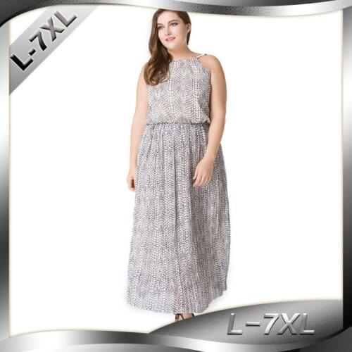 New womens clothing Chiffon o-neck dresses womens dresses european dresses plus size l-7xl full dress ankle-length print 5216