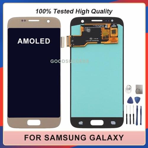 OLED For Samsung Galaxy S7 G930 Lcd SM-G930 SM-G930T G930AZ G930W8 LCD Display Touch Screen Digitizer Glass Assembly Free Tools
