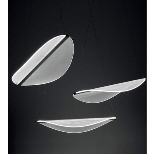 Nordic clothing store pendant lights living room dining room acrylic large leaf creative pendant lamps