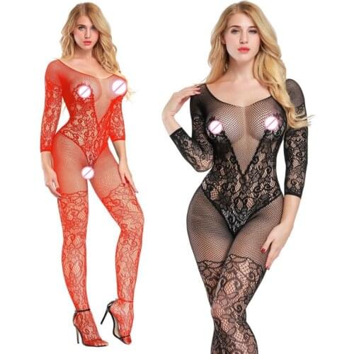 Full Body Open Tights Even With Fishnet Stockings Open-seat Slips for Women Bodysuit Sexy Erotic Lingerie Hot Pantyhose