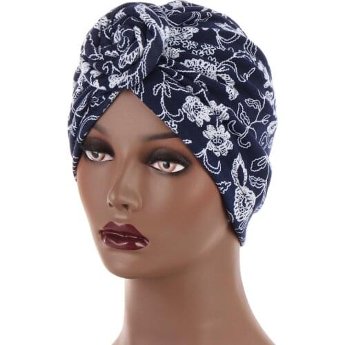 Donuts Design Womens Turban Cap Floral Printed Female Head Wraps Muslim Headscarf Bonnet Turbante Mujer Cancer Headwear