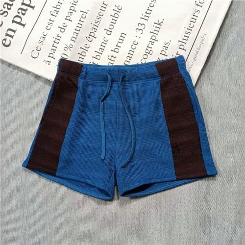 BOBOZONE Blue black shorts for kids boys girls summer embroidery dog shorts