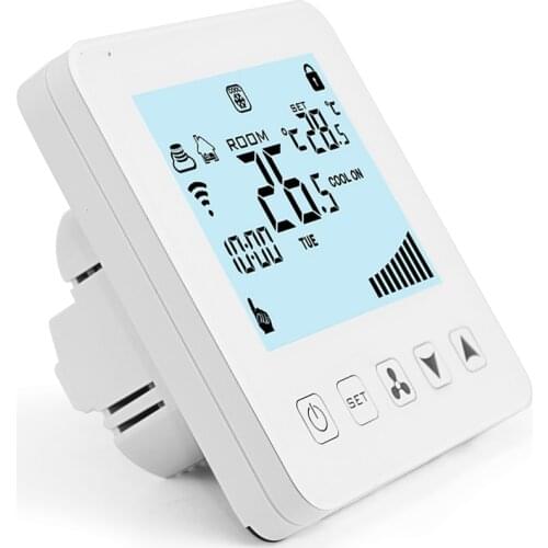 4pipe and 2pipe system smart wifi FCU thermostat 3 speed fan temperature controller