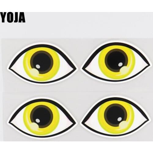 YOJA 15.8X4.3CM Funny Cartoon Eyes Car Sticker Vinyl Motorcycle Decal Waterproof Decorate 19A-0173