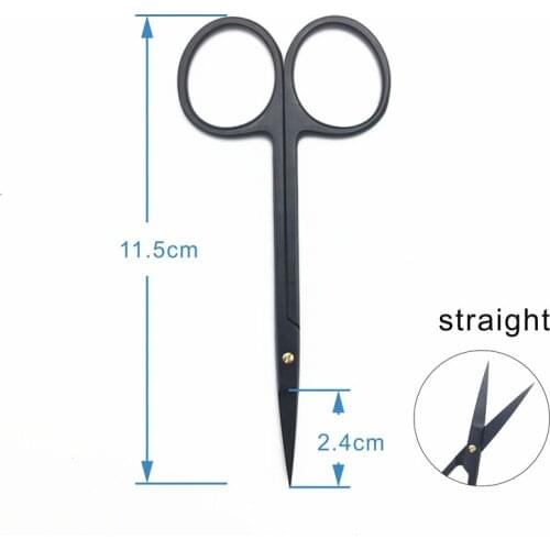 Tungsten carbon steel scissors PFM black handle scissors Pet surgical scissors Veterinary surgery Instruments