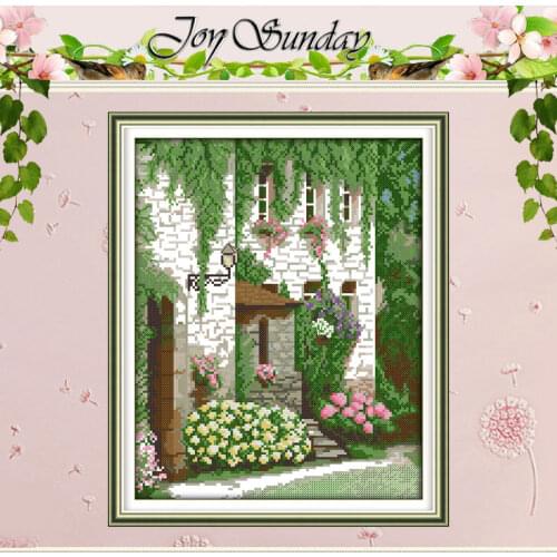 Front Door Scenery Patterns Counted Cross Stitch 11CT 14CT Cross Stitch Set Wholesale Cross-stitch Kits Embroidery Needlework