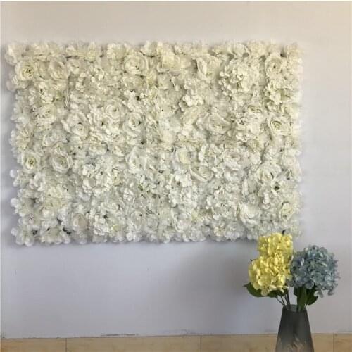 High Quality Colorful Decorative Flower Wall for Wedding Bridal Artificial Silk Flowers Home Backdrop Decor Photography Props