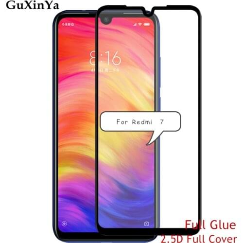 Screen Protector Glass Redmi 7 Full Glue Tempered Glass For Xiaomi Redmi 7 Full Coverage Glass Redmi 7 Redmi y3 Phone Film