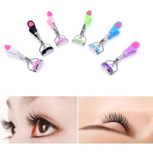 JETTING 1PCS Professional False Eye Lashes Curling Clip Makeup Tool Kit Cute Heart Stainless Steel Eyelashes Curler Beauty Tools