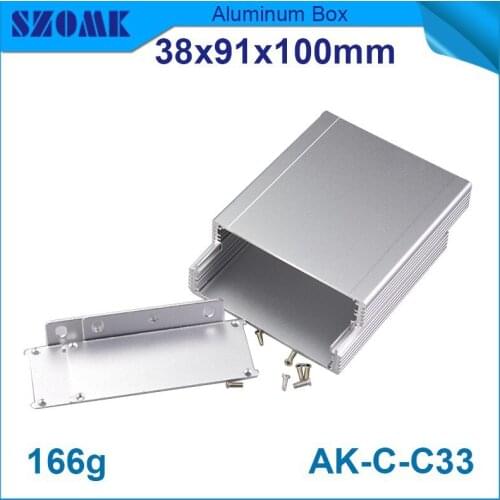 10 pcs/lot aluminium extrusion enclosure in silver color 33x83 MM housing for pcb extruded aluminum enclosure