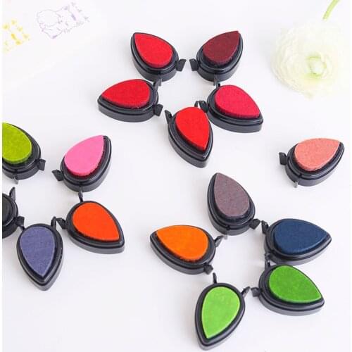 10pcs/pack Multi-Colors Droplet Quick-drying water-based ink pad For DIY Scrapbooking Photo Album Decoration