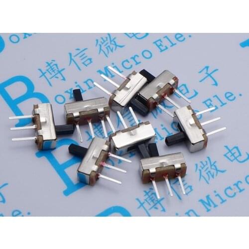 100pcs SS12D00 toggle switch Transverse handle Second gear Tripod Shank length 4MM Free shipping