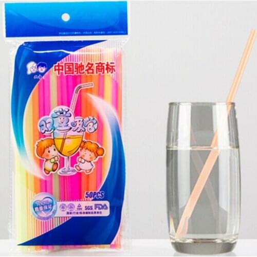 New arrival 100Pcs Jumbo Spoon Straws Drinking straw Bar Pub Slush Puppies Straw 2019 New Useful for home