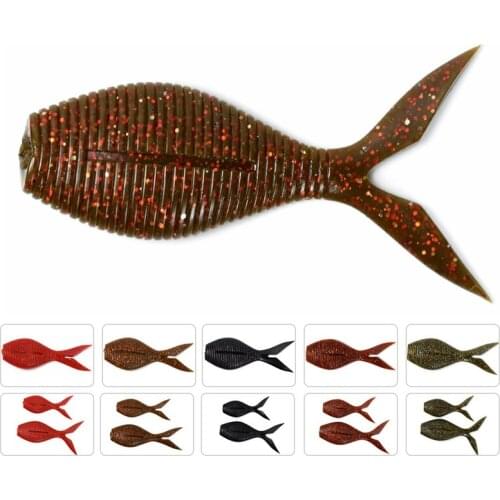 2pcs/Lot Pointed Tail Silicone Simulation Lure Soft Bait With Salt Slot Perch Bait Fishing Swimbait Wobblers Artificial Tackle