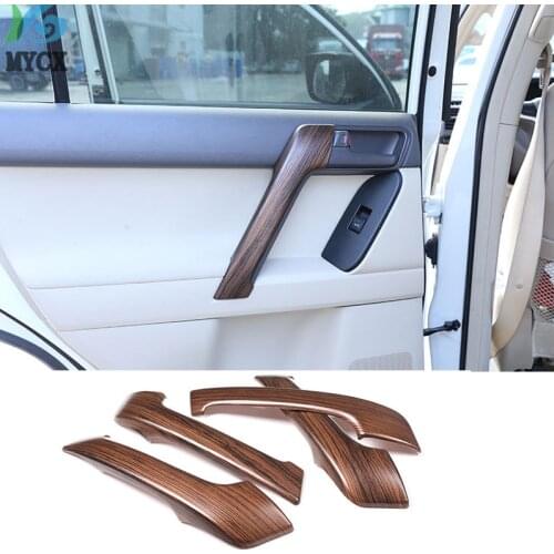 4PCS Car ABS Interior Door Handle Trim For Toyota Land Cruiser Prado FJ150 150 2010-2018 Year Accessories