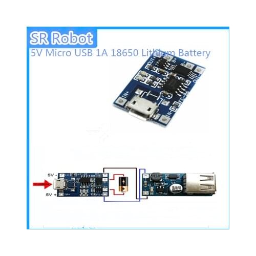 5pcs 5V Micro USB 1A 18650 Lithium Battery Charging Board With Protection Charger Module for Arduino Diy Kit