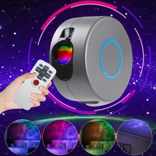 Remote Control Colorful Starry Sky Lamp LED Laser Projection Party Club Disco Galaxy par Night Light with Controller dropship