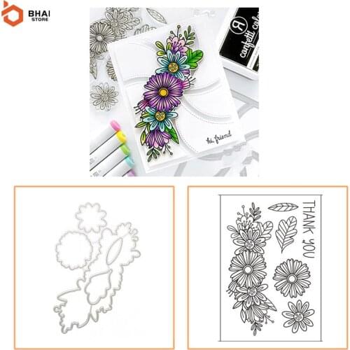 Flowers Lace Metal Cutting Dies and Stamps Stencil for DIY Scrapbooking Photo Album Embossing Decorative Paper Cards 2021 New