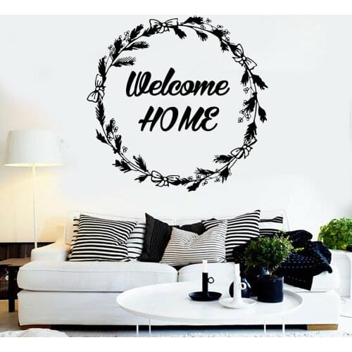 Decorative Vinyl Wall Stickers Welcome Home Wall Mural for Living Room Art Poster Home Sticker LX305