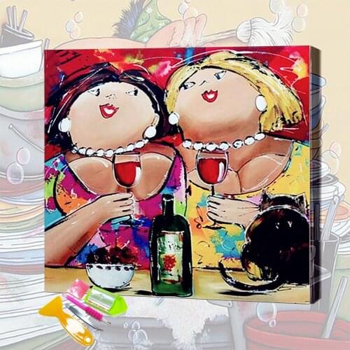 5d Diy Diamond Painting Sexy Fat Lady Oil Painting Art Square/Round Mosaic Rhinestone Mosaic Cross Stitch Decorative Painting