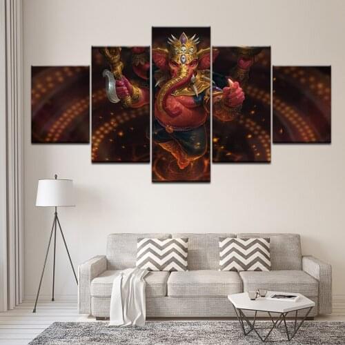 Canvas Painting the cute Dragon 5 Pieces Wall Art Painting Modular Wallpapers Poster Print for living room Home Decor