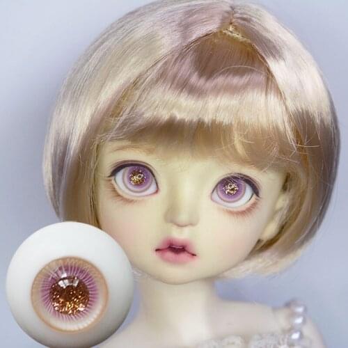 BJD doll eyes suitable for 1-3 1-4 1-6 peach pink flash pupil 12mm14mm16mm doll accessories