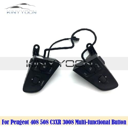 For Peugeot 408 508 C3XR 3008 multi-functional Steering Wheel Button Bluetooth Phone Audio Volume Control Switch