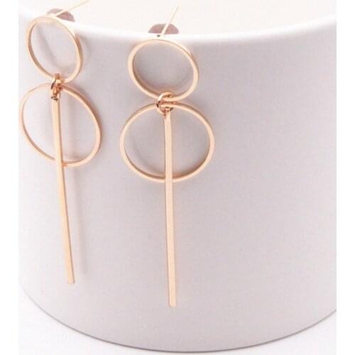 Fashion Vintage Earrings For Women Big Geometric Statement Gold Metal Drop Earrings 2021 Trendy Earings Jewelry Accessories