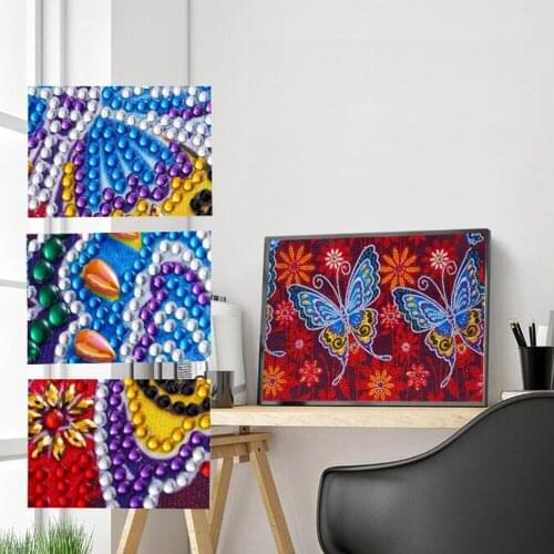 5D DIY Diamond Painting Fashion Flower Animal Butterfly Kit Diamond Shaped Embroidery Mosaic Art Painting Rhinestone Home Decor