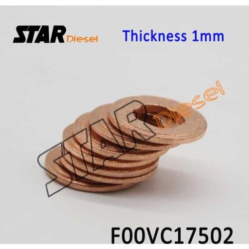 30PCS packing F00VC17502 Common Rail Injector Nozzle copper washer F00VC17502 and injection copper ring 1mm thickness