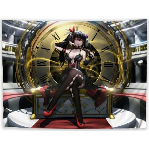 Date a Live Tokisaki Kurumi Tapestry Art Wall Hanging Cover Home Decor