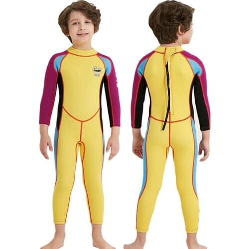 Neoprene 2.5MM Boy Wetsuit Surf Children Rash Guards Swimming Windsurf Kitesurf Kids Scuba Diving Clothes Bathing Suit Swimsuit