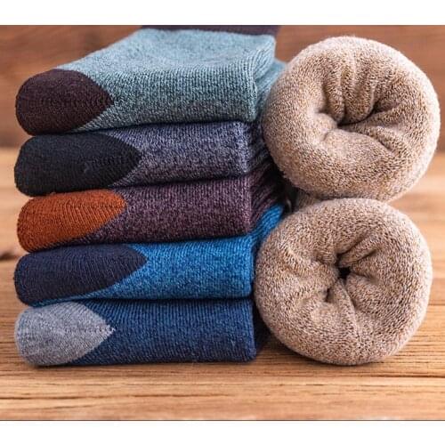 S018A Hot Sale Brand New Mens Cotton Socks Size38-45 Casual Breathable winter warm thick Male Socks