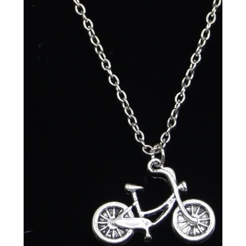 New Fashion Necklace 26x18mm bicycle bike Pendants Short Long Women Men Colar Gift Jewelry Choker