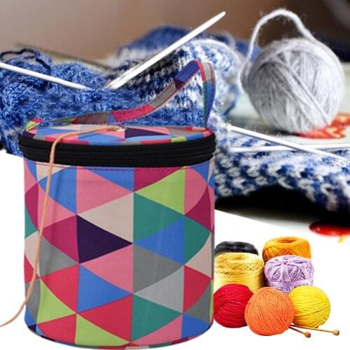 Empty Yarn Bag Small Knitting Storage Bag Knitting Yarn DIY Storage Bag Wool Crochet Sewing Needle Handbag Weaving Tool Tote