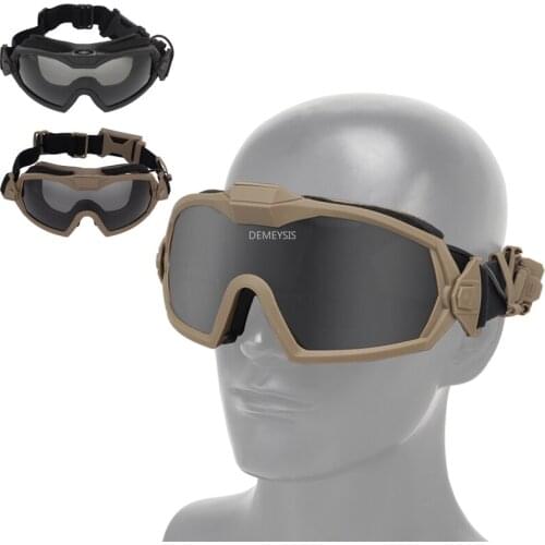 2 Lenses Tactical Goggles Military Paintball Shooting Anti-fog Glasses Outdoor Hunting Army Airsoft Sports Protective Goggles