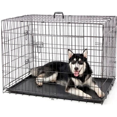 Universal Cage for Pet Wire Foldable Pet Crate Dog Cat Iron Cage Suitcase Exercise Playpen Pet Cage 4 Sizes High Quality